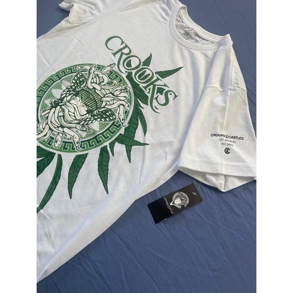 Crooks & Castles Medusa Kush Tee Mens Medium 2Q04704 Green Death Row Records NWT - Picture 3 of 4